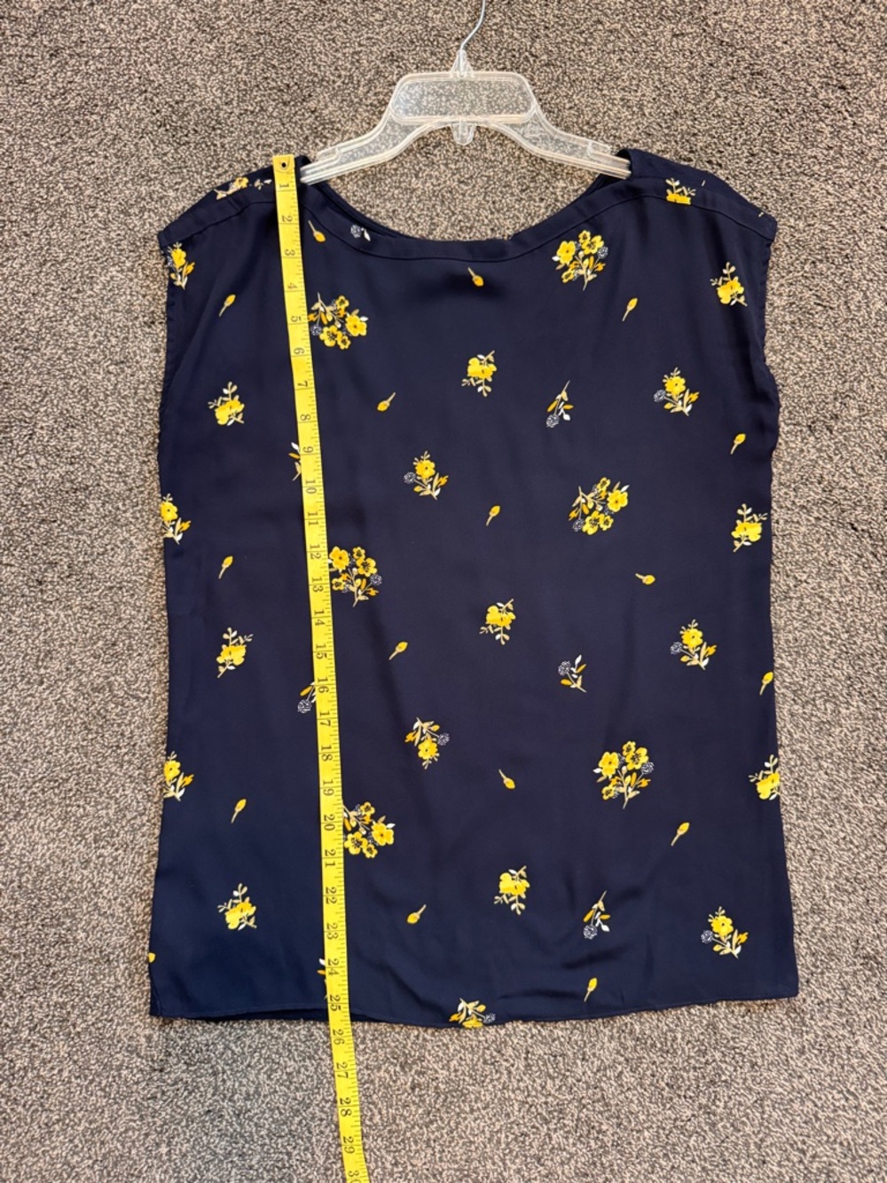 2 Loft Short Sleeve Sheer Tops Sz Small Oversized Navy Yellow Flowers &All Black - Picture 8 of 15